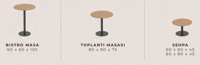 Belen Toplantı Masası — orijinal ölçü tablosu