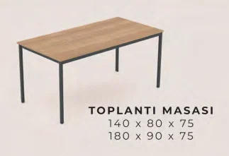 Karo Toplantı Masası — orijinal ölçü tablosu
