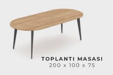 Next 200 Toplantı Masası — orijinal ölçü tablosu