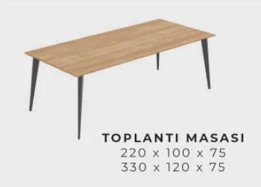 Next 220 Toplantı Masası — orijinal ölçü tablosu
